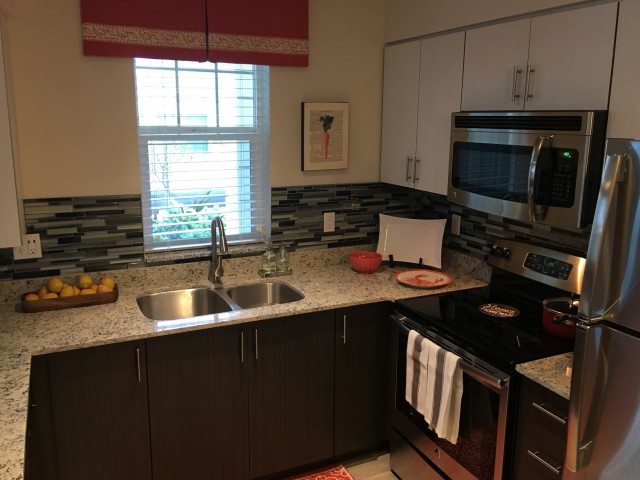 Every one bedroom is a corner unit with many windows - even over the kitchen sink!