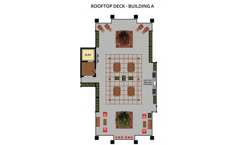 Lounge, grill, and dine on our Rooftop Deck