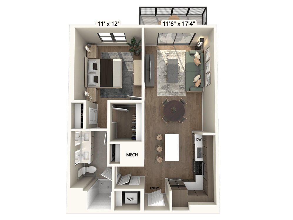 Upgrade Collection II | One-Bedroom, One-Bath (747 sq ft) A5