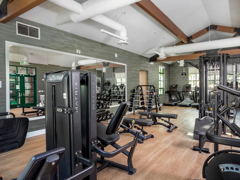 Fitness center with strength and cardio equipment
