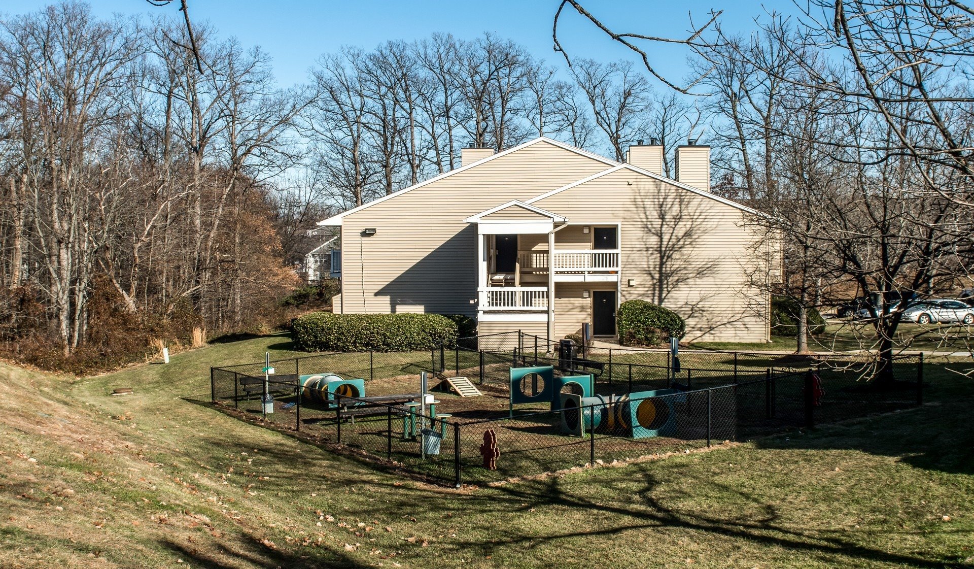 Pet-friendly apartments and outdoor Bark Park