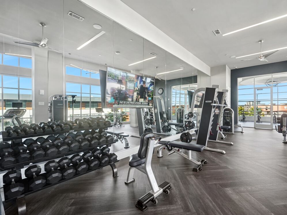 State-of-the-art fitness center with strength equipment