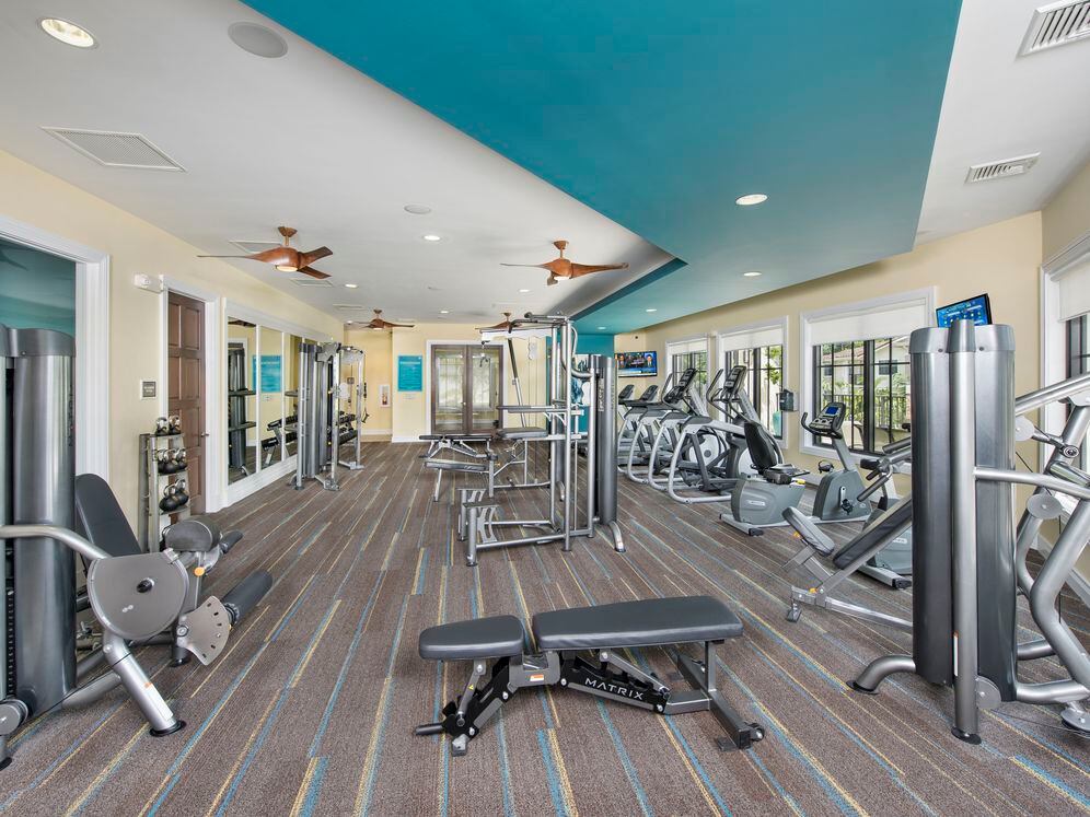 Fitness center with cardio and strength equipment