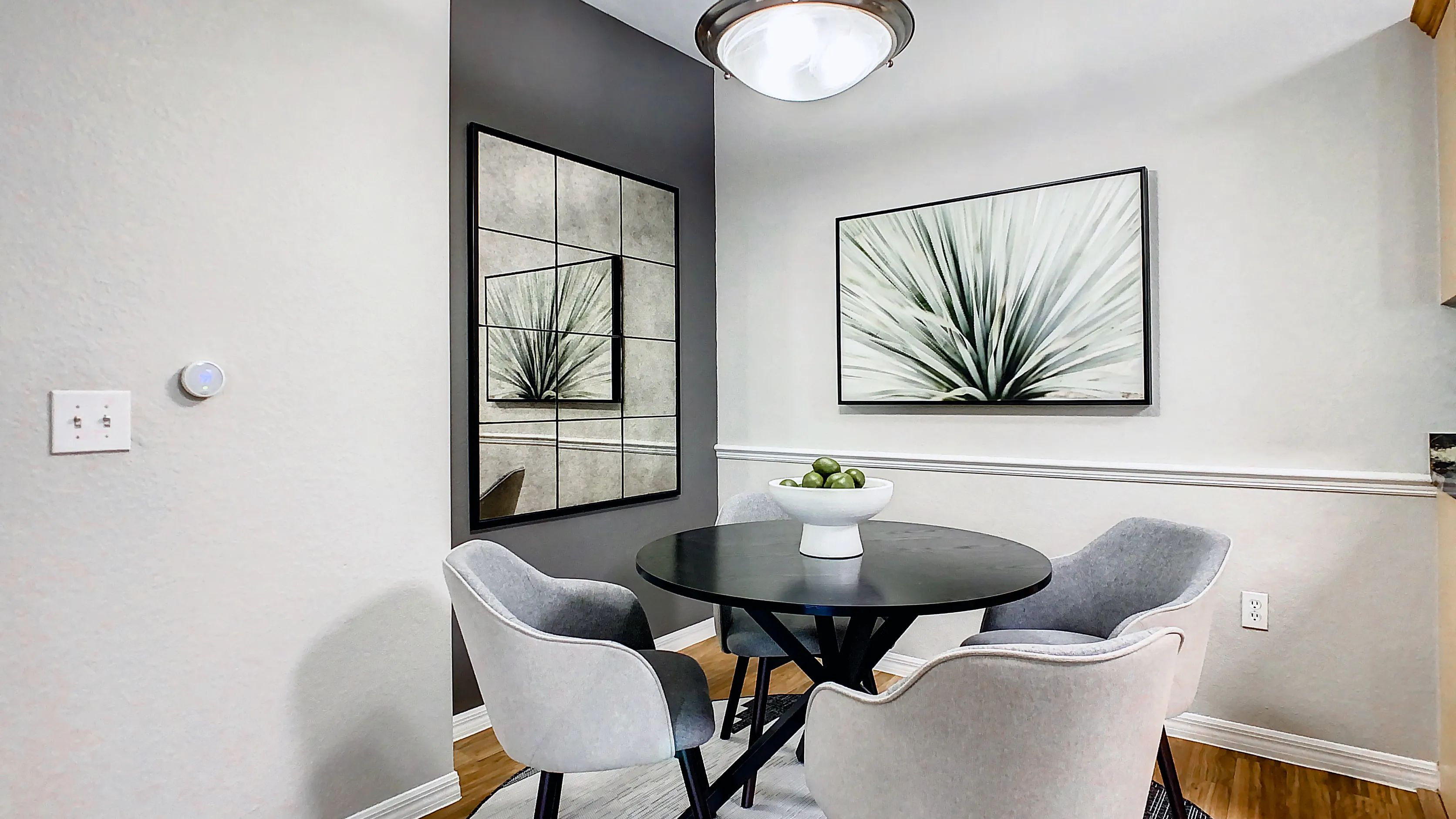 Separate dining area perfect for entertaining, featuring an open layout to the kitchen and living areas.