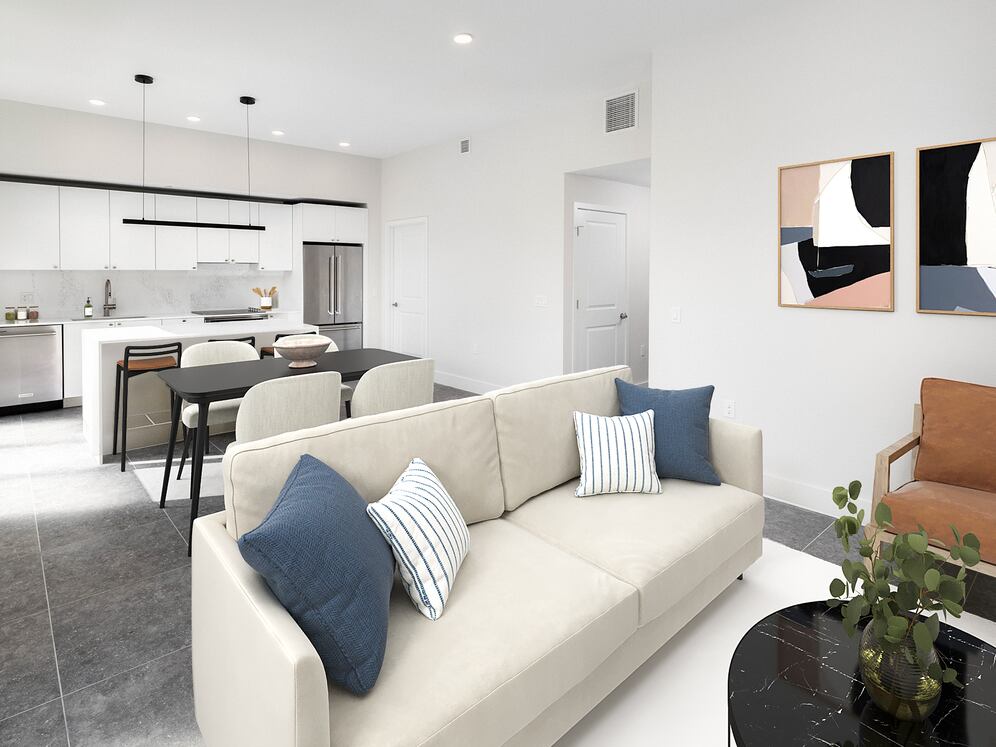 Signature Collection Townhome living, dining, and kitchen area