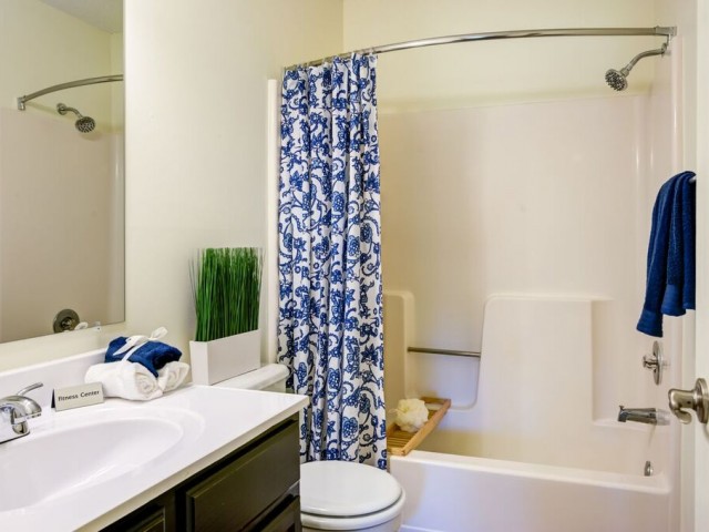 Newly Remodeled Bathrooms with Espresso-Finished Cabinets