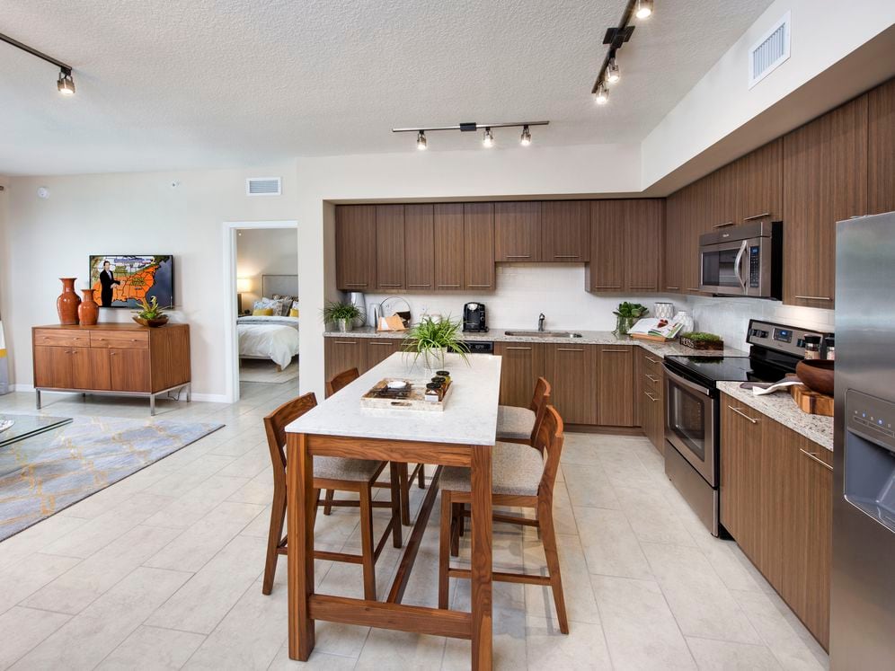 Kitchen and dining area