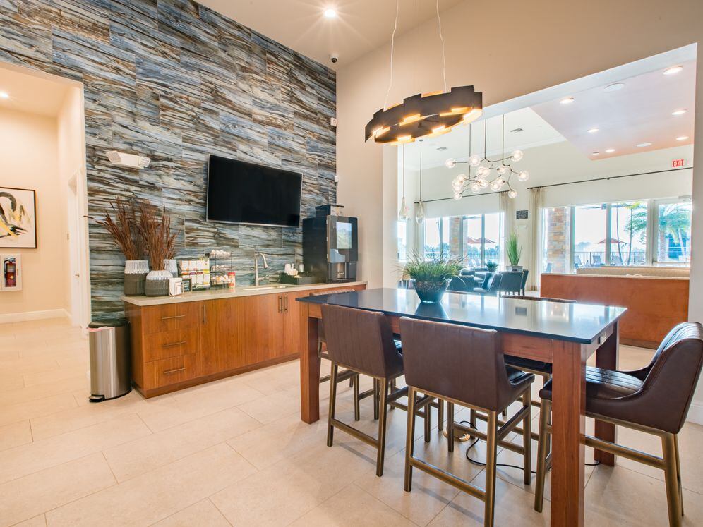 Resident lounge with coffee bar