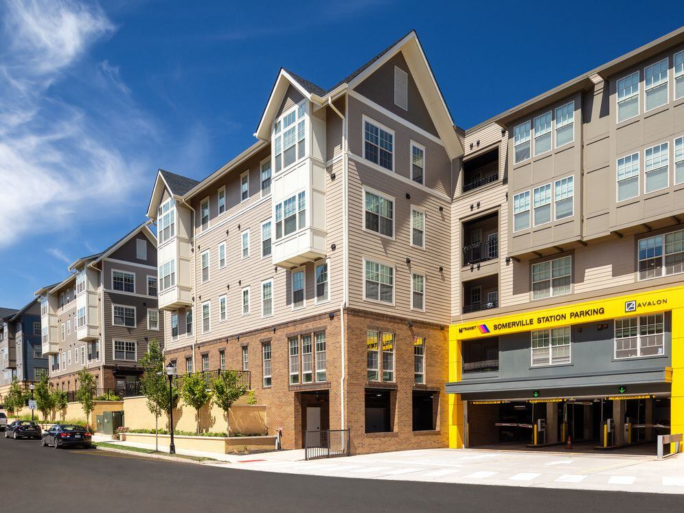 On-site parking and building exterior