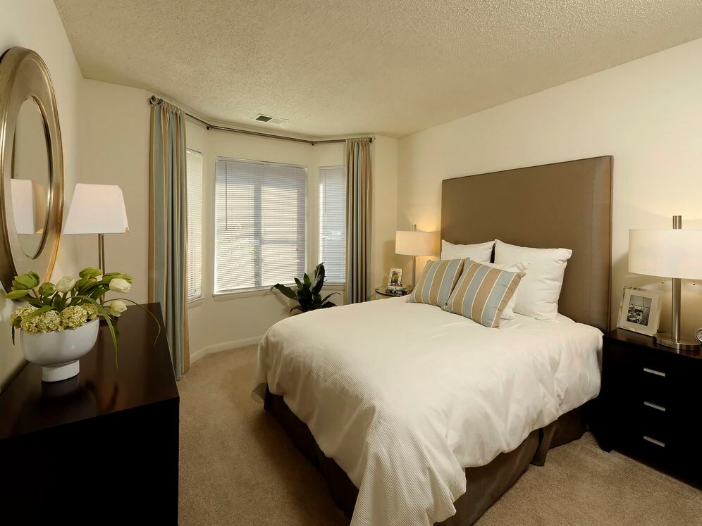 Classic Package II bedroom with carpeted flooring