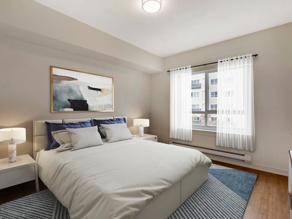 Renovated Package I bedroom with hard surface flooring