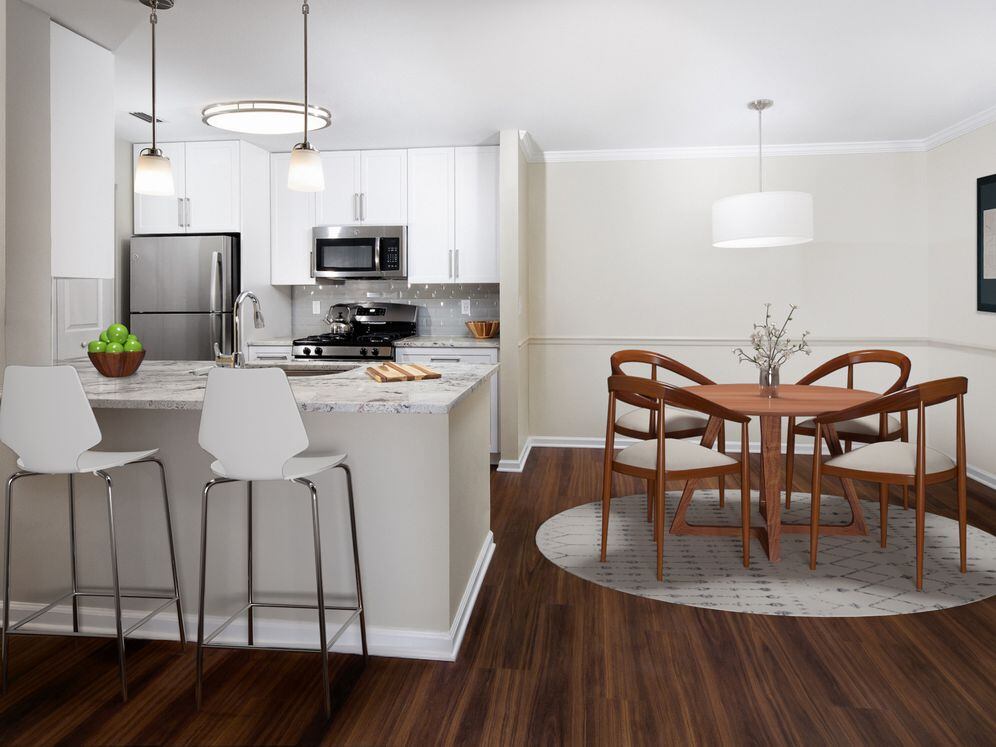 Upgrade Scheme I kitchen and dining area with hard surface flooring