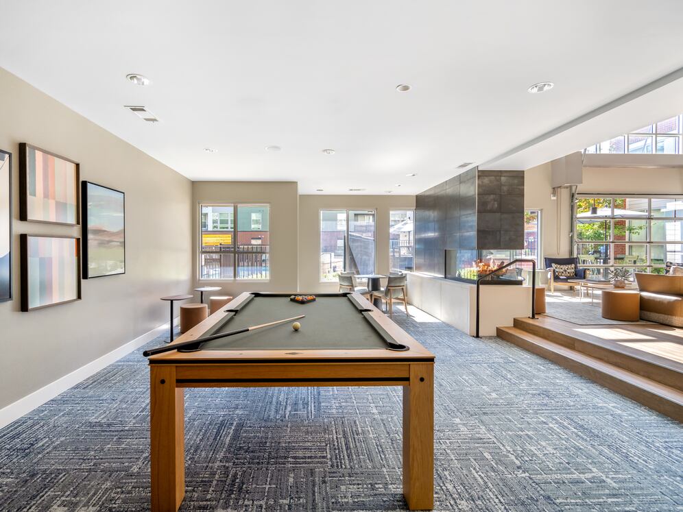 Resident lounge with pool table