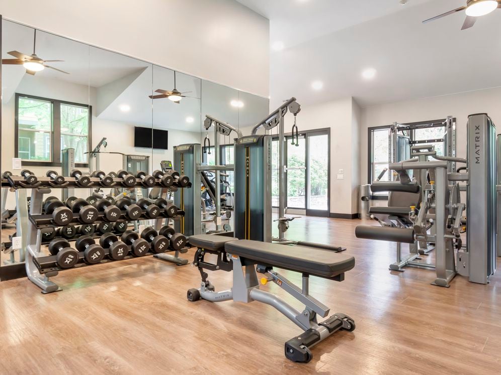 Fitness center with state-of-the-art cardio and strength equipment