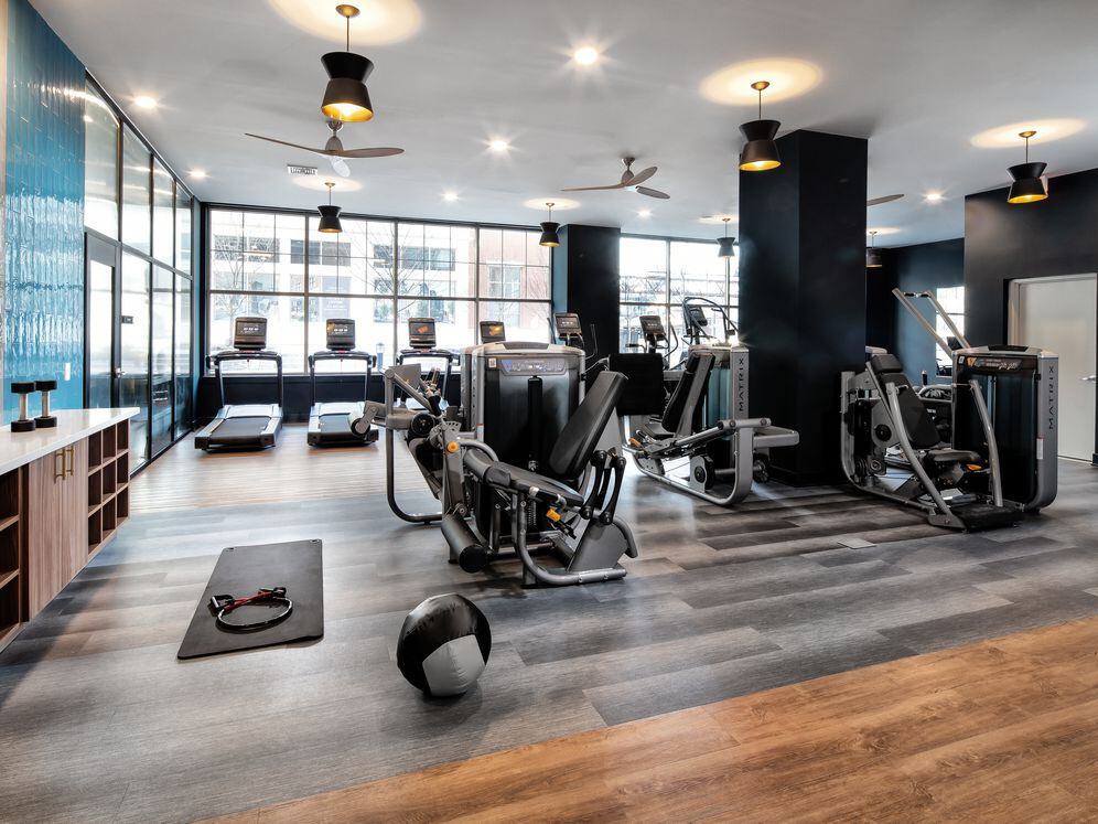 State-of-the-art fitness center featuring professional grade cardio and strength equipment