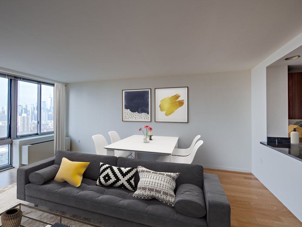 Apartment homes with gourmet kitchens including granite counter tops, stainless steel Whirlpool appliances, gas stovetop, and hard surface flooring