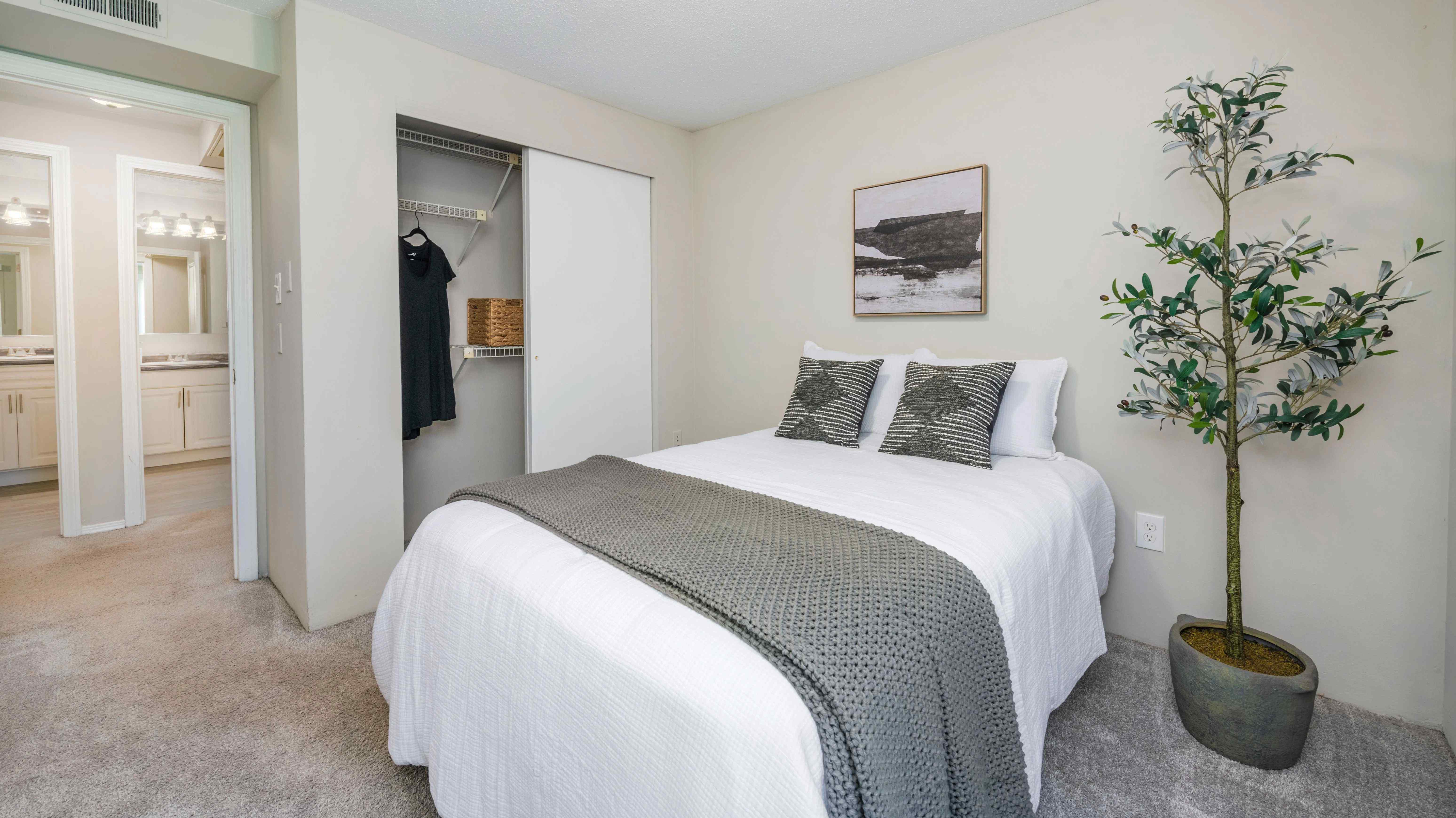 Embrace the college lifestyle in our spacious bedroom with a roomy closet.