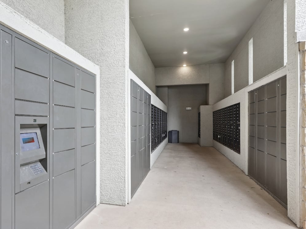 Mail area and package lockers