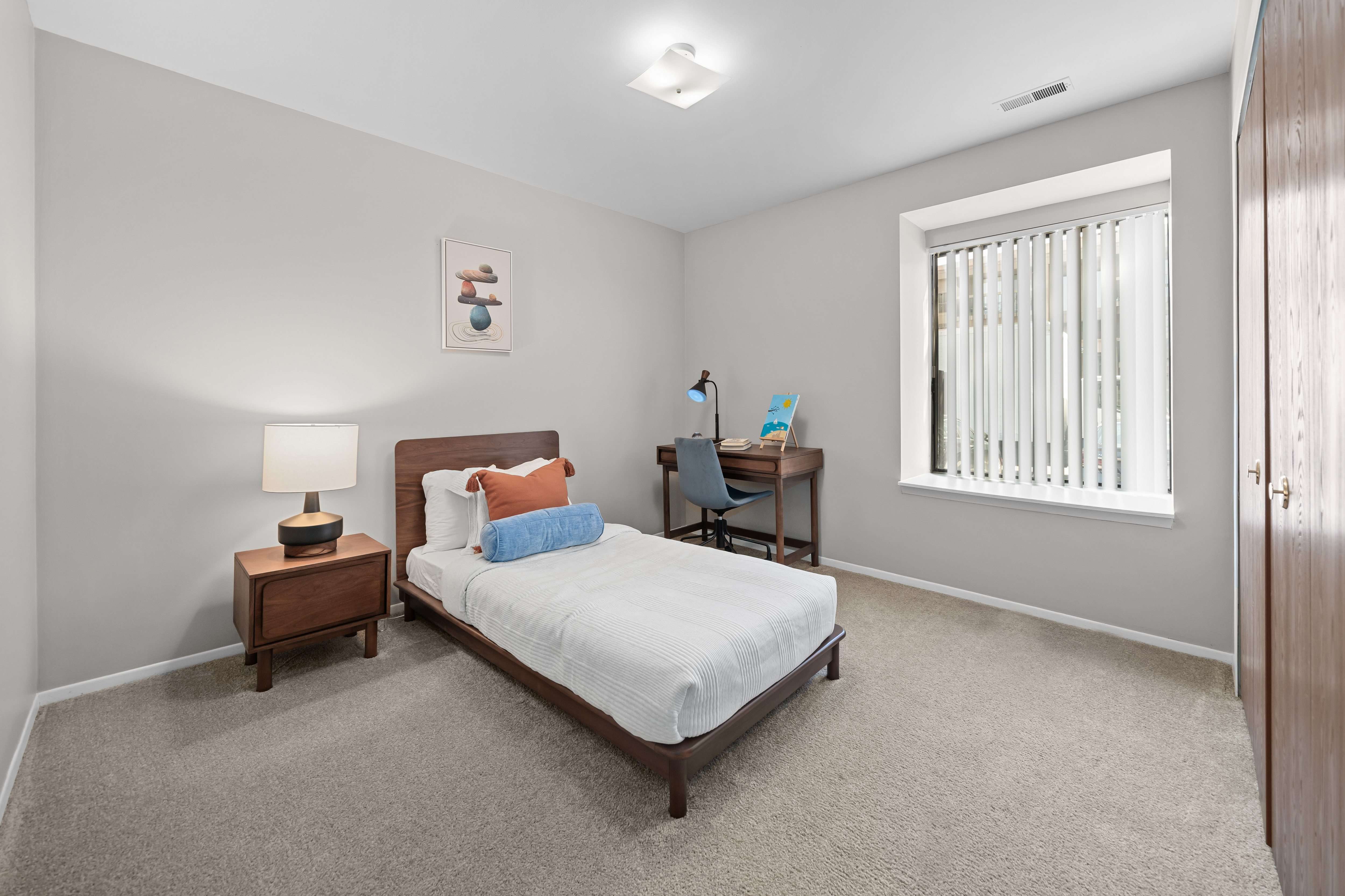 Spacious Bedroom at Lakeside Village Apartments Clinton Township MI