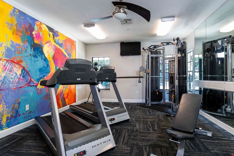 Our brightly lit, fully equipped fitness center inspires you to embark on your fitness journey.