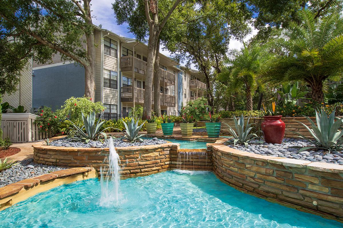 Enjoy the beautiful views of our poolside fountains. 