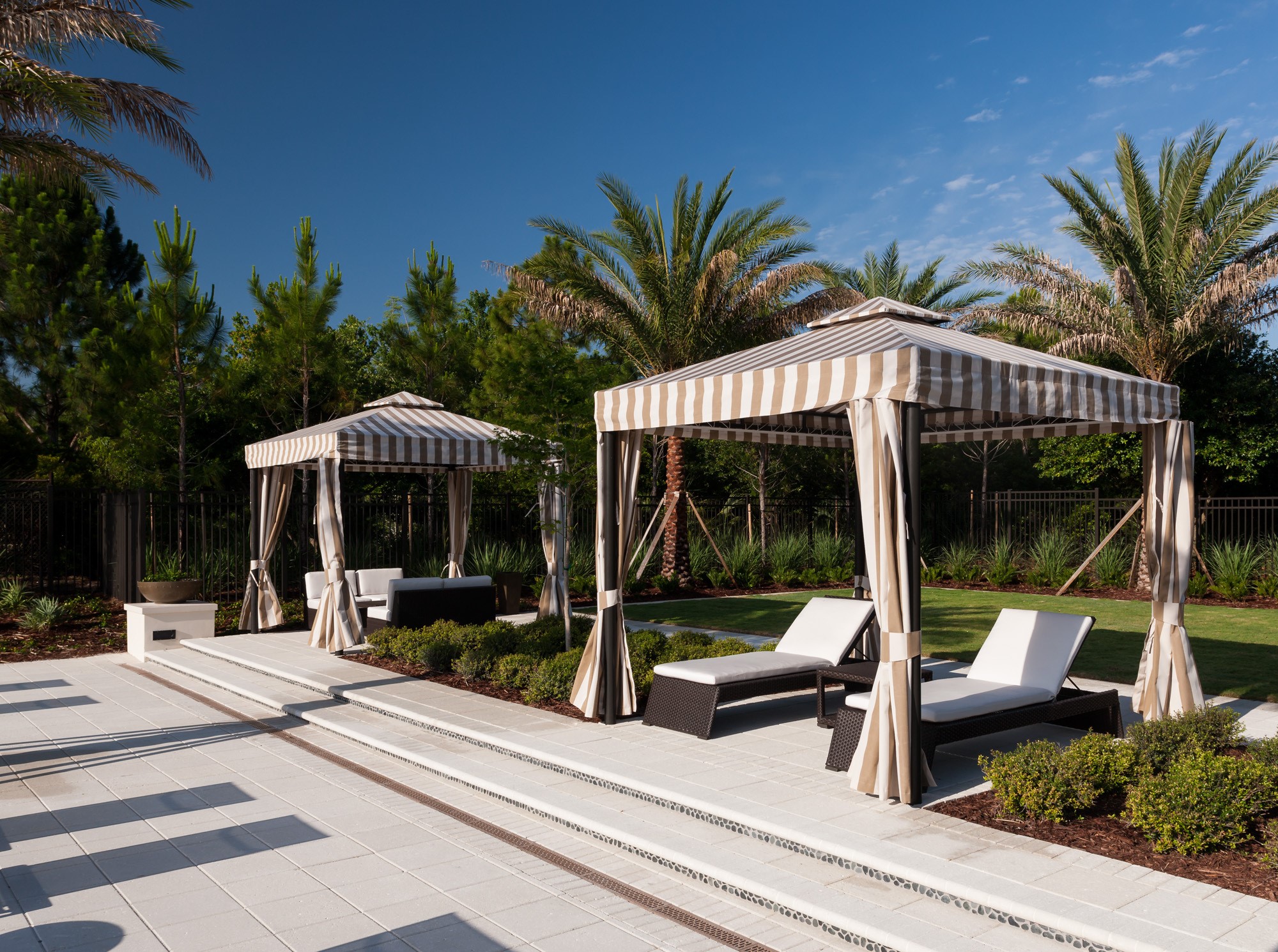 Poolside cabanas