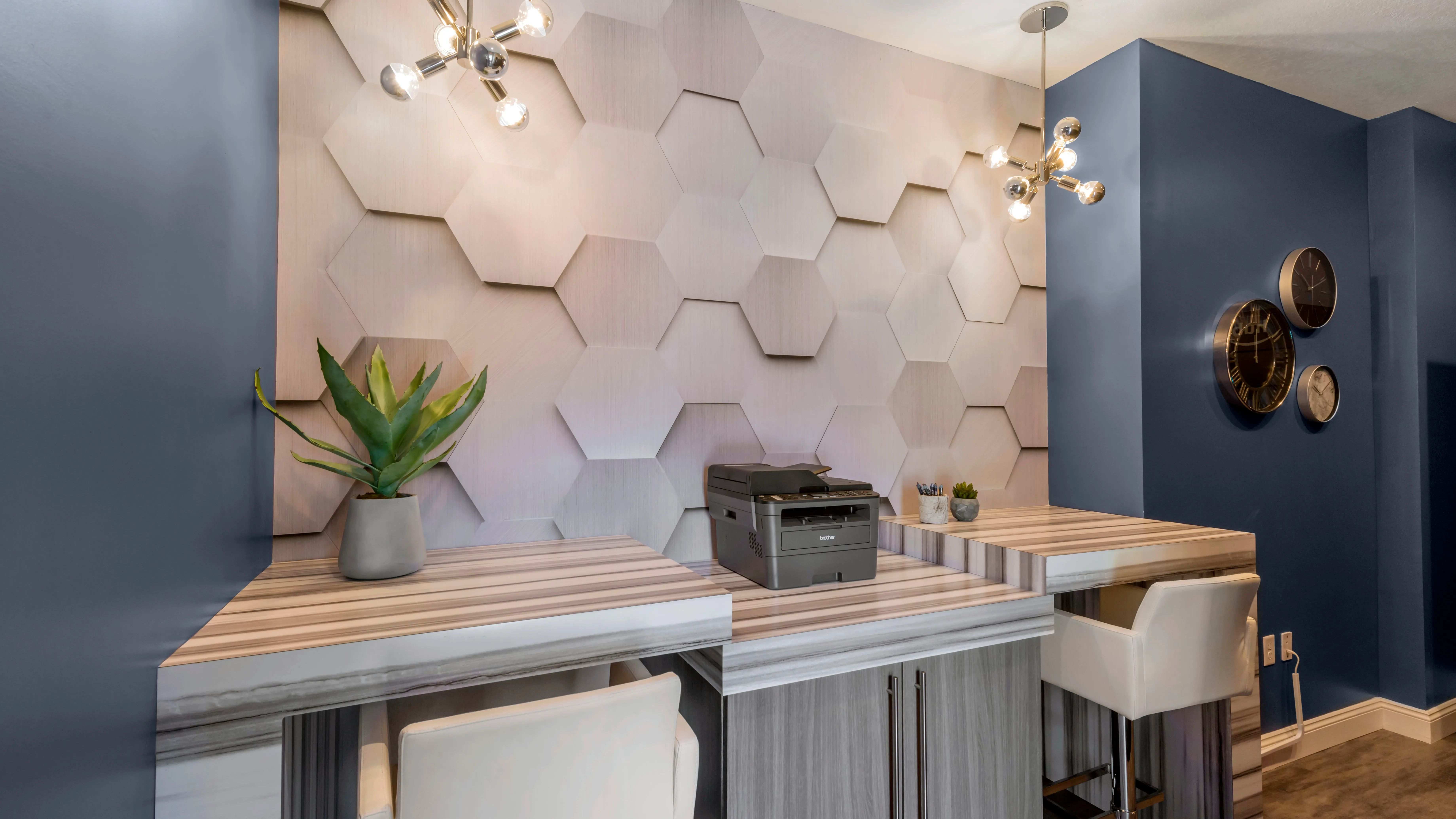 Uncover our resident business hub, your personal haven for productivity. With high-speed internet and free printing, this space is tailored to support your workflow. 