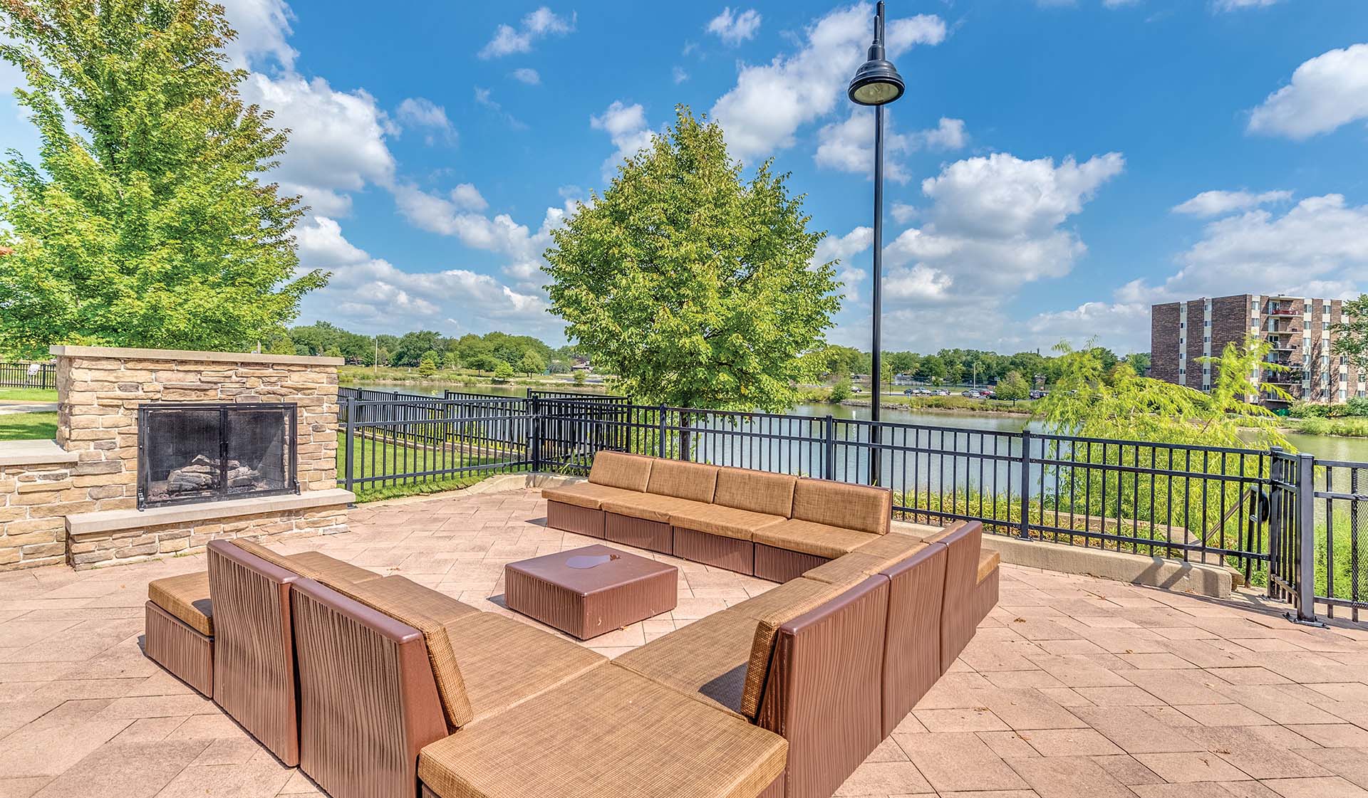 Relax by the fire on our social patio