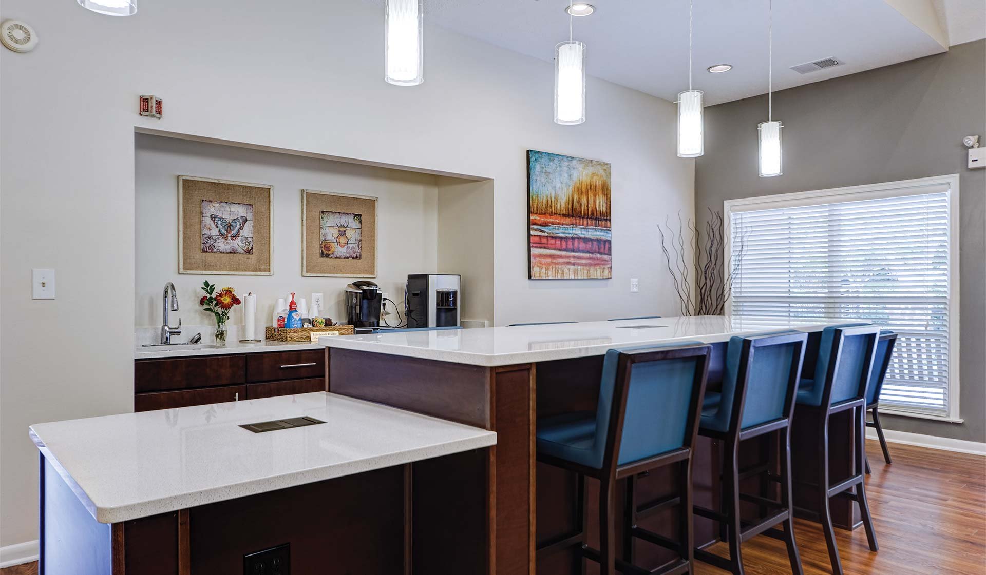 Relax with family and friends in the spacious clubhouse 