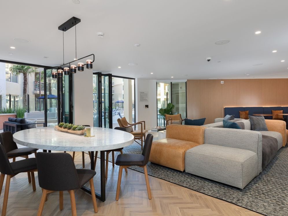 Phase II Clubhouse with seating areas