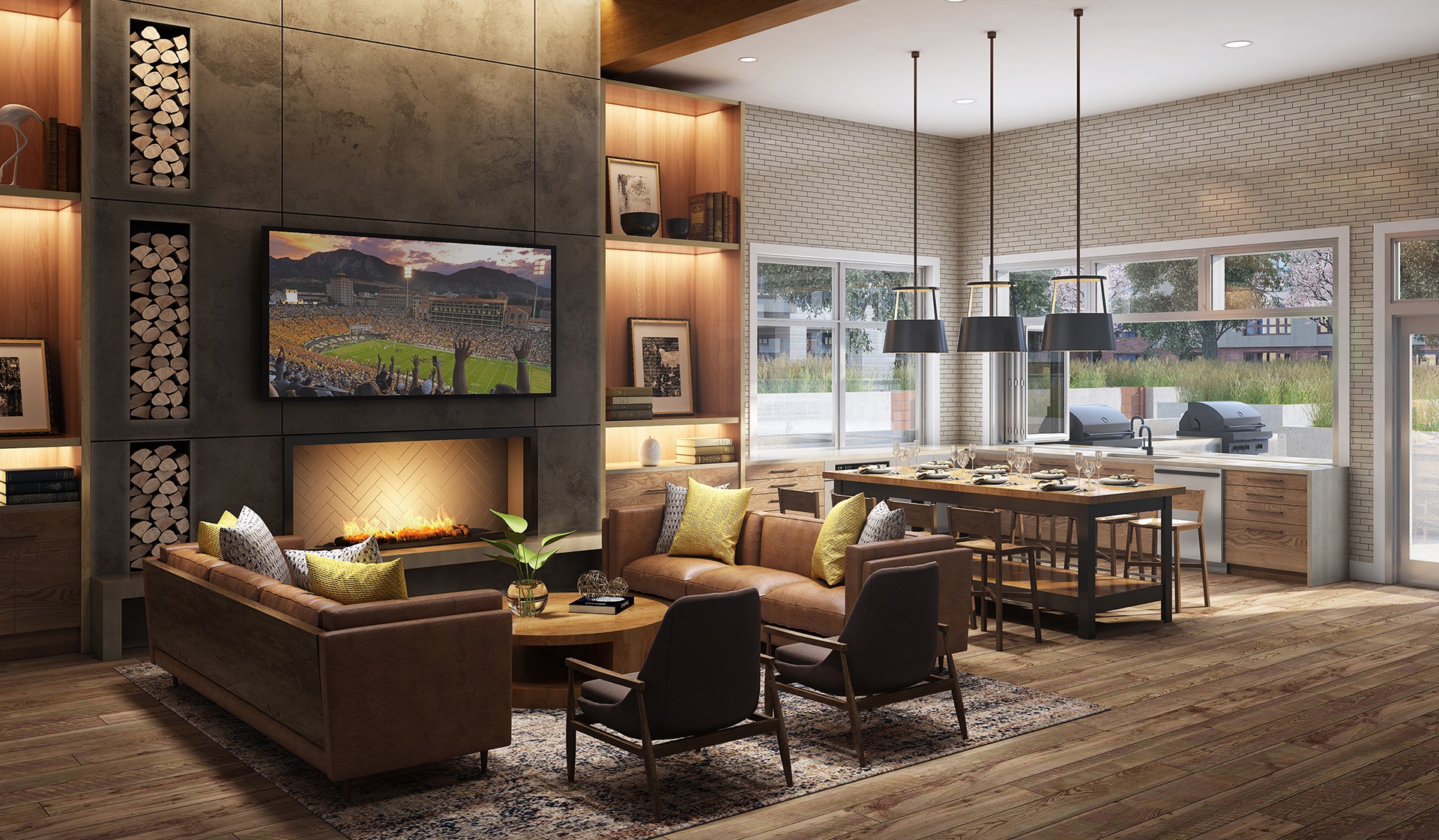 Catch the game in the Resident Clubroom