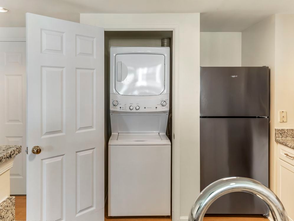 Renovated Package I kitchen with in-unit laundry