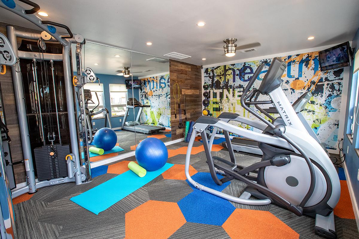 Our resident fitness center is equipped with all the weight training & cardio equipment you need for a full body workout.