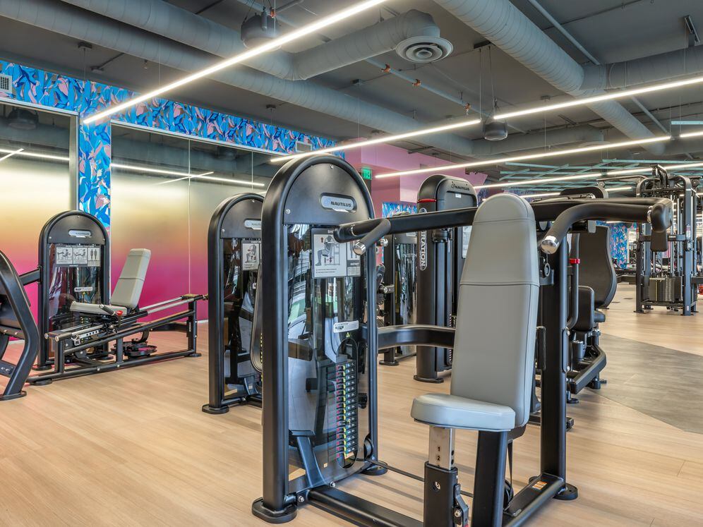 Fitness center with strength equipment