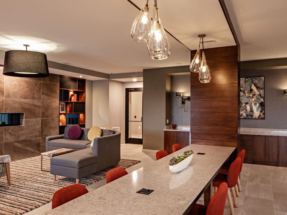 Lounge with multiple seating areas