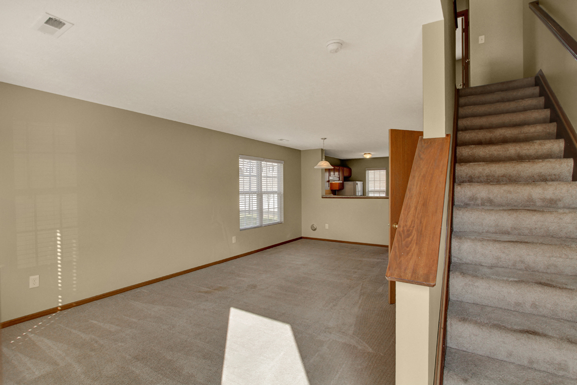 Townhome Living Room and Dining Area