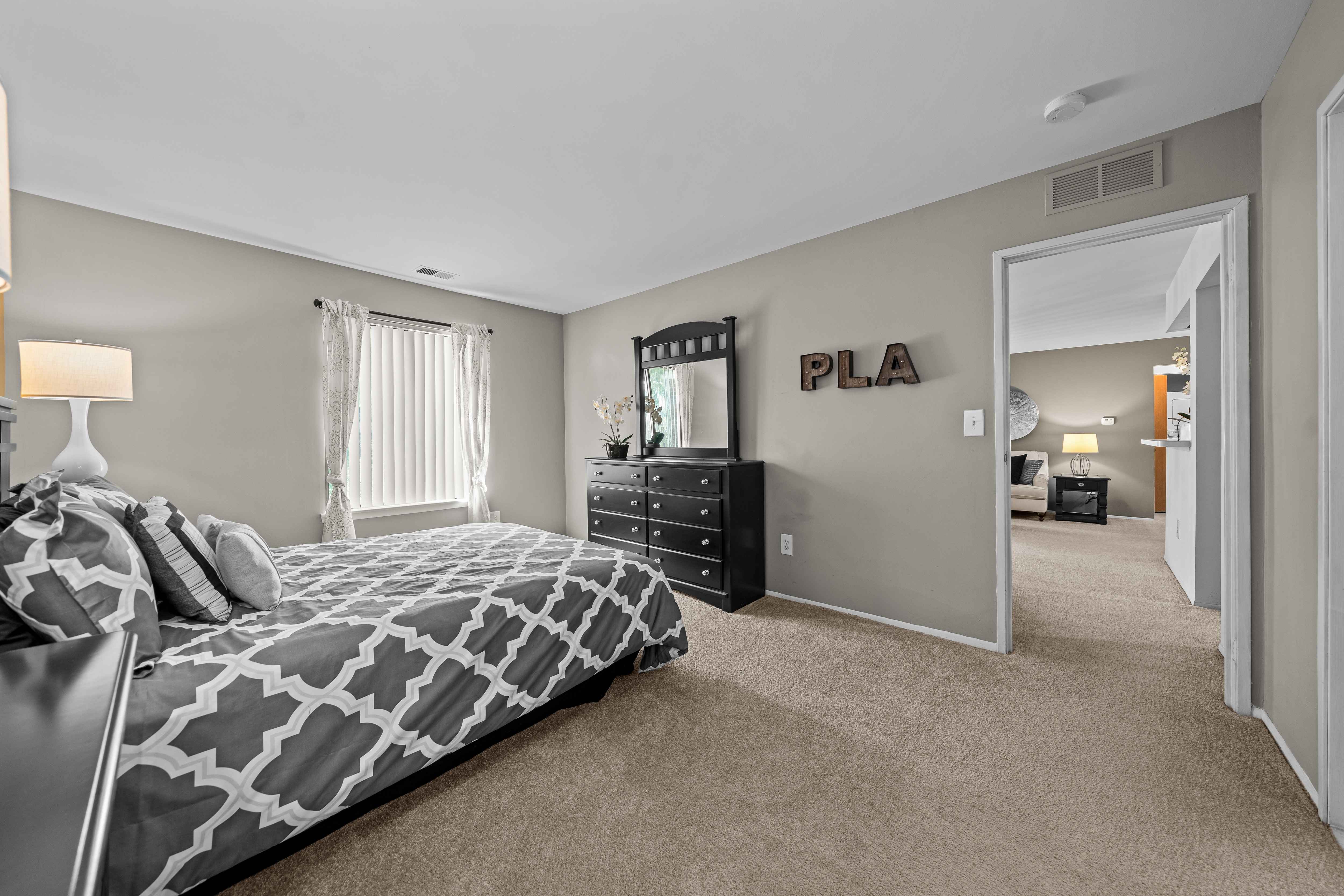 Large bedroom at Park Lane Apartments in Southfield, MI