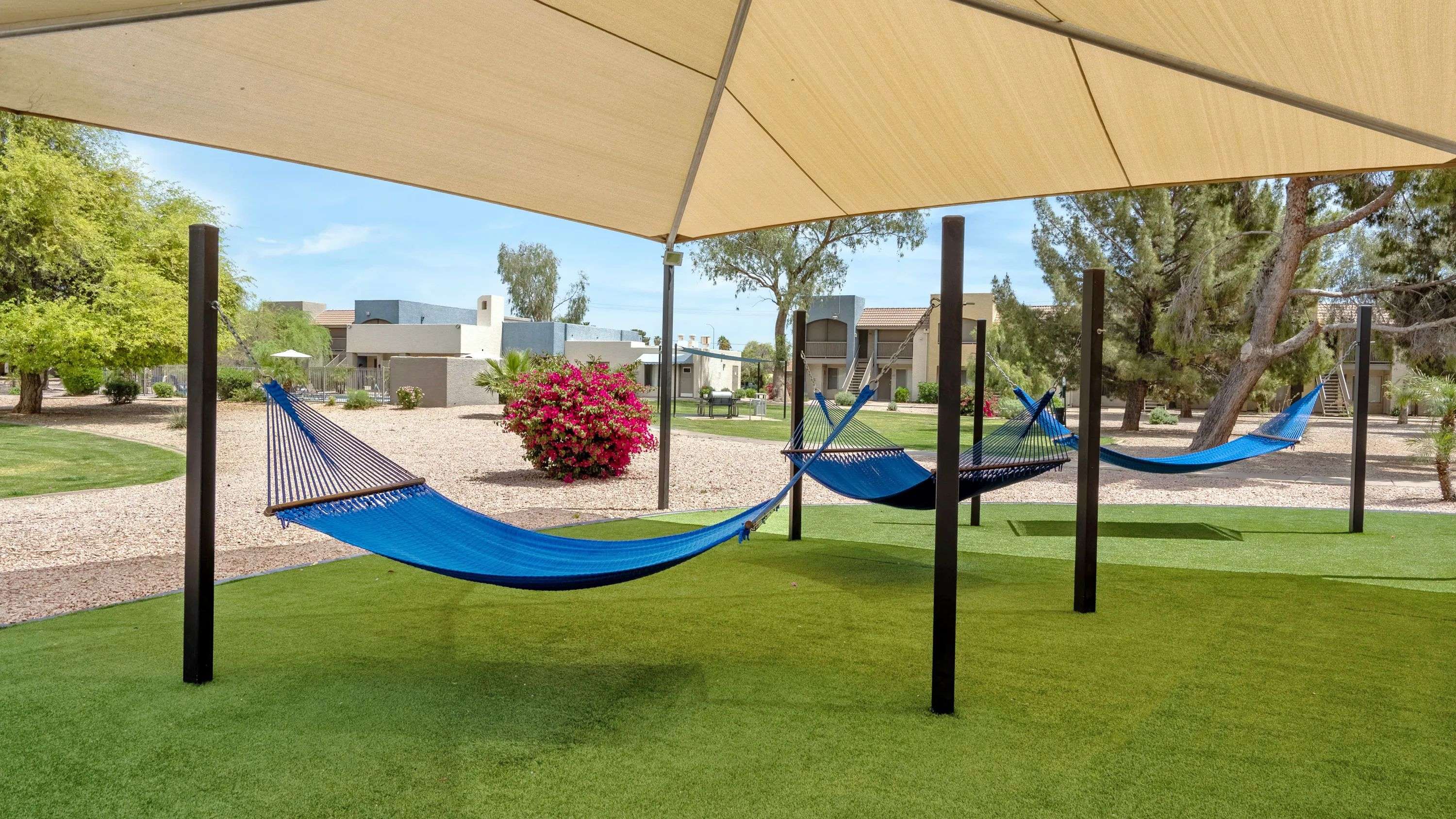 ndulge in a tranquil oasis with our hammock garden—a perfect resident escape. 