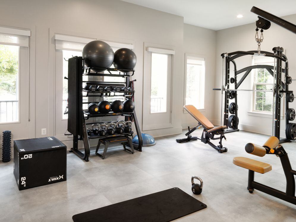 Fitness center with strength equipment