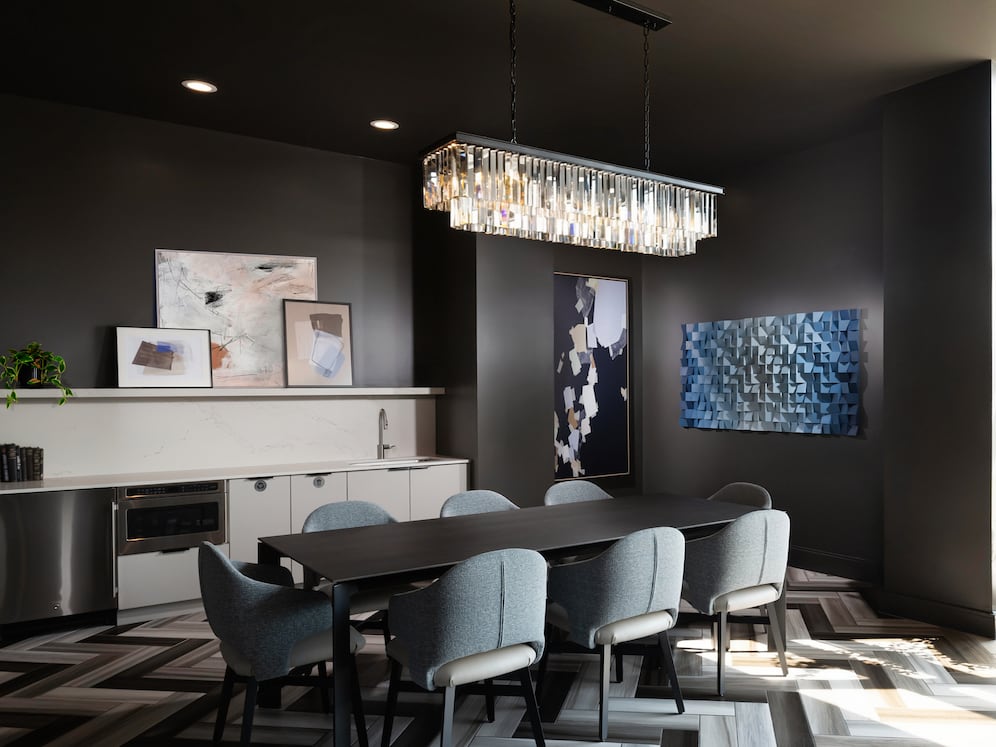 Resident lounge with entertaining kitchenette and ample seating