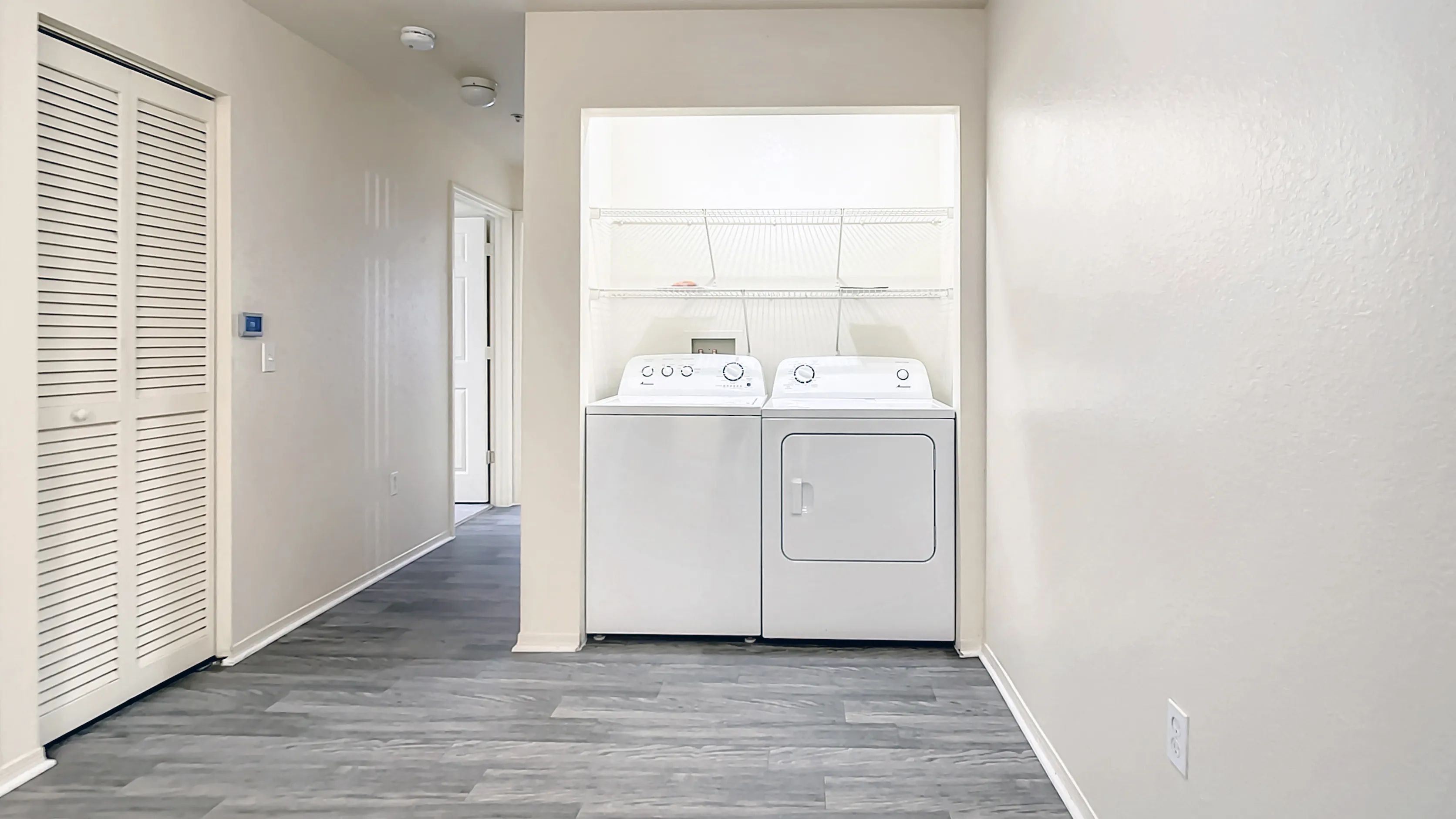 Enjoy the ease of laundry day with the ability to add a full-size washer and dryer to your unit. *In select units/additional fees may apply.