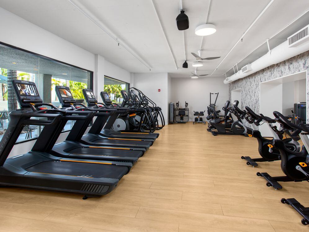 Fitness center with cardio equipment