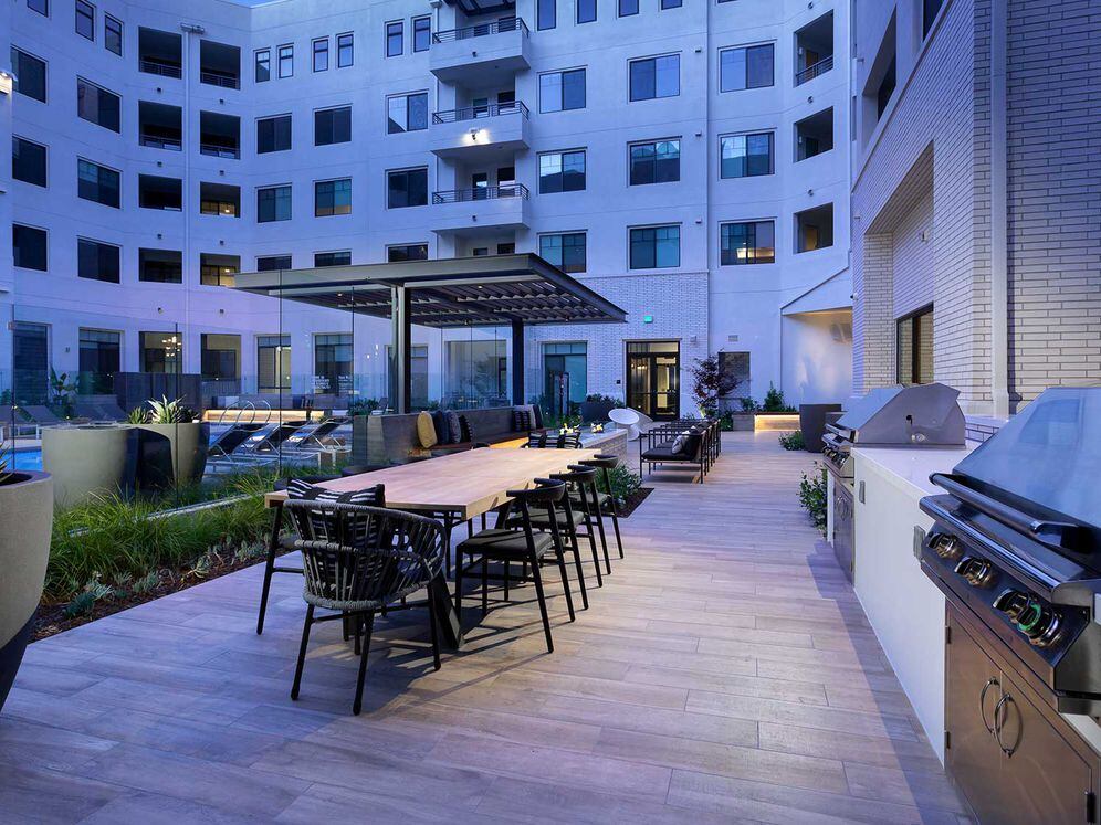 Courtyard with grill area