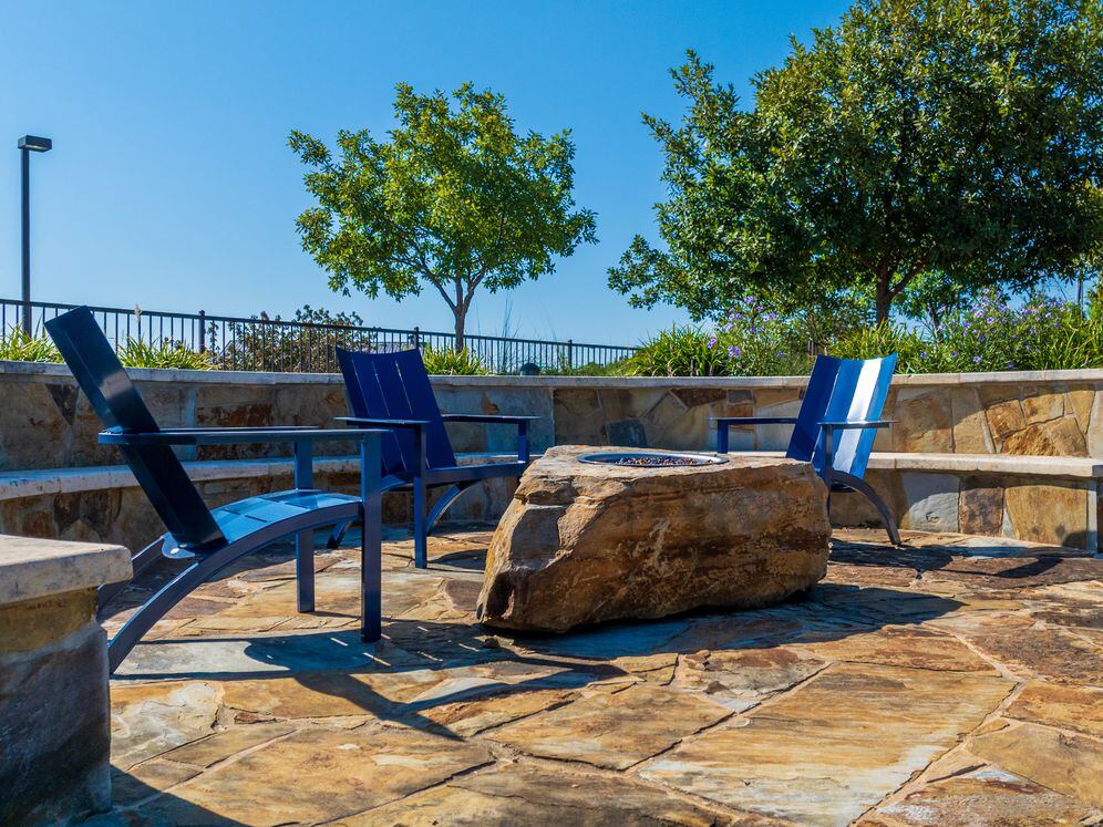 Outdoor seating area with fire pit