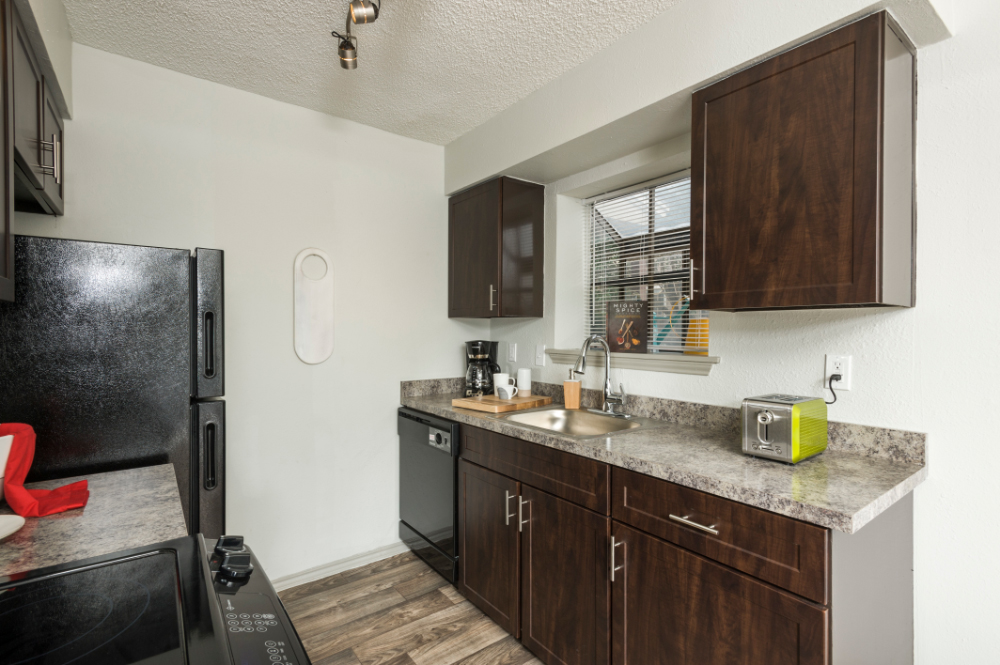 Upgraded Kitchen with Custom Walnut Cabinets
