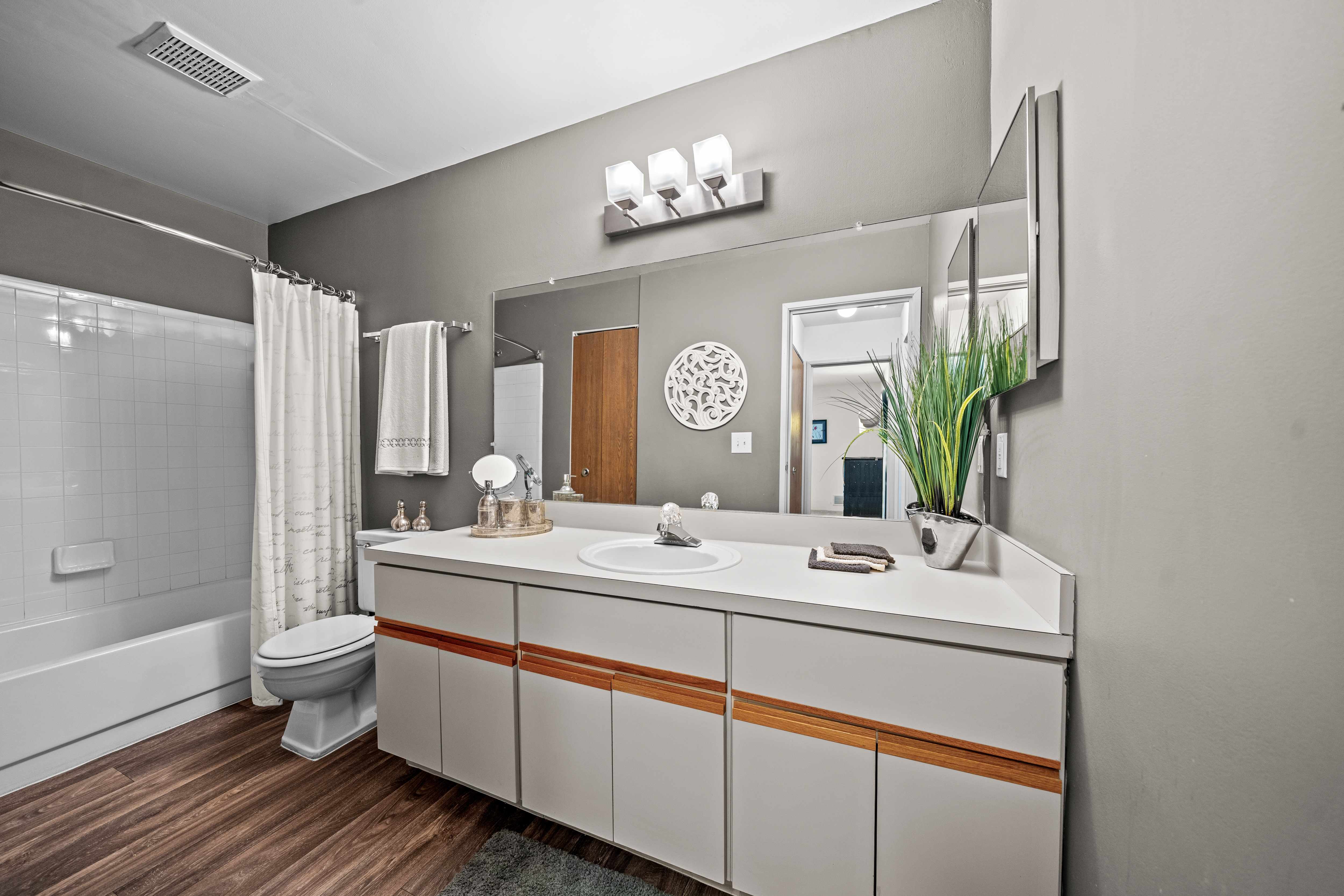 Posh bathroom at Park Lane Apartments in Southfield