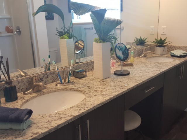 Master bathrooms have double vanities