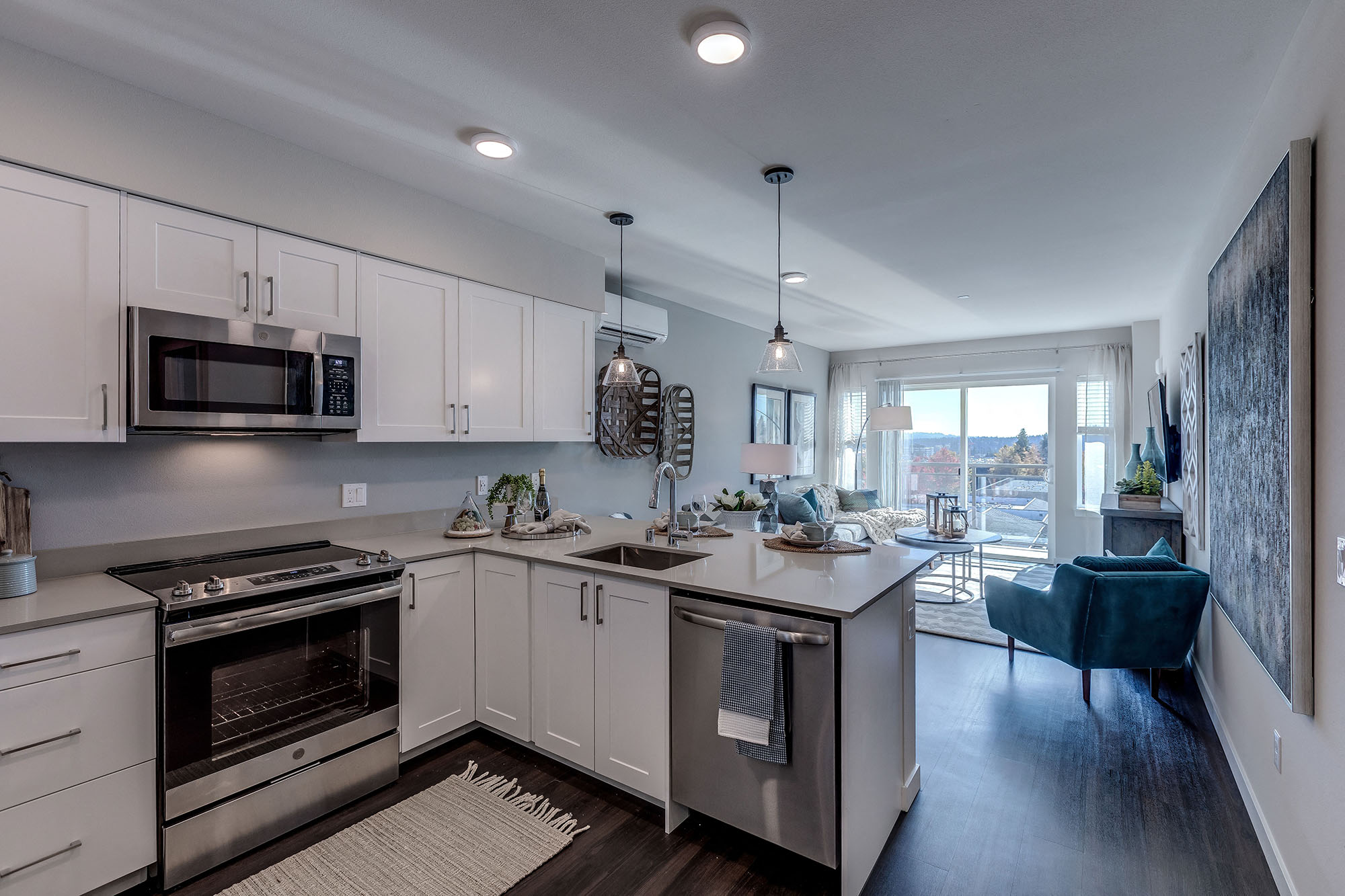Lux standard unit kitchen and island