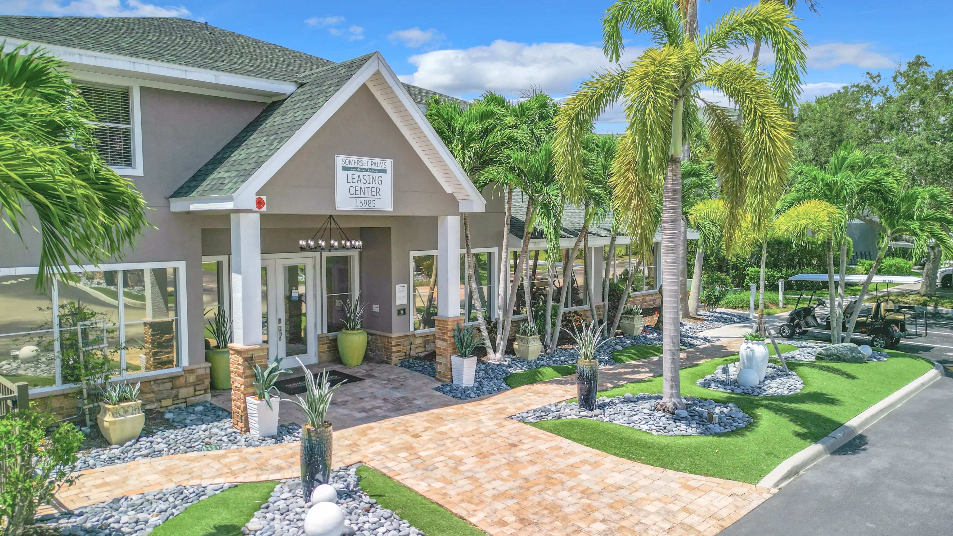 Come on in to our welcoming leasing center where our friendly staff is waiting to help you find your new apartment in North Naples!