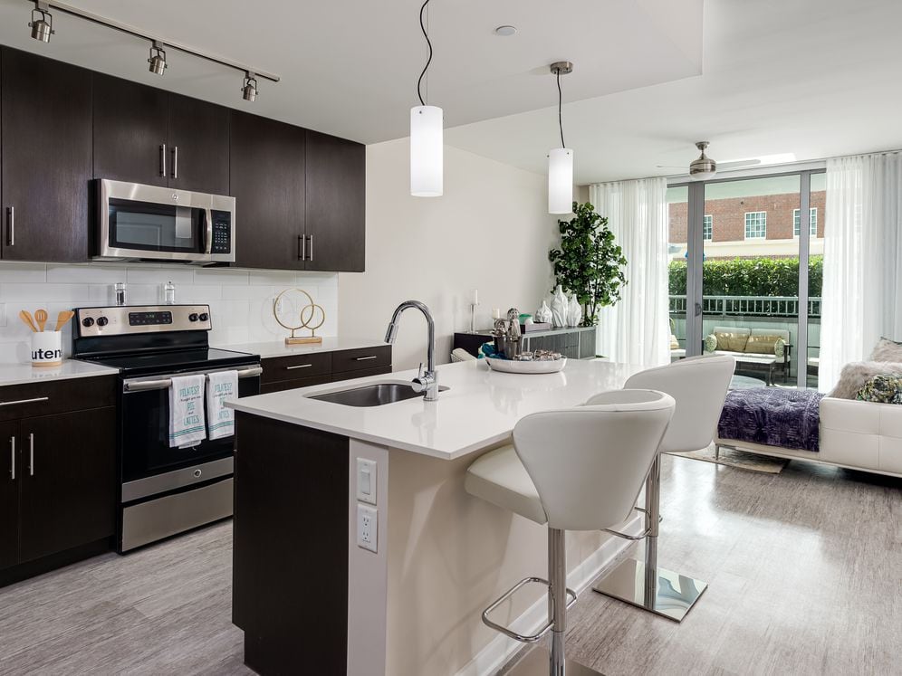 Tower Building kitchen and living areas